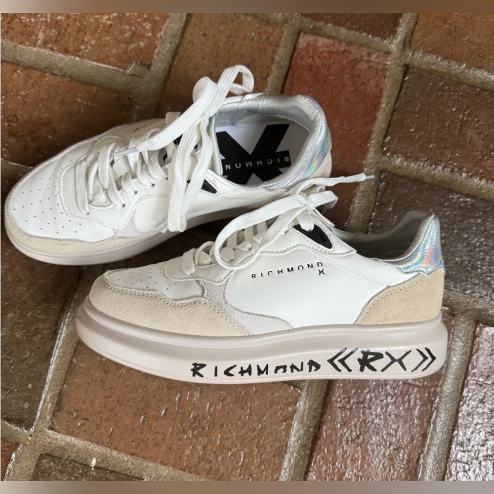 Richmond White and tan sneakers